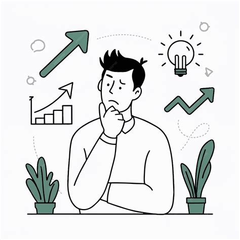 Premium Vector | Illustration of a man worried about his business