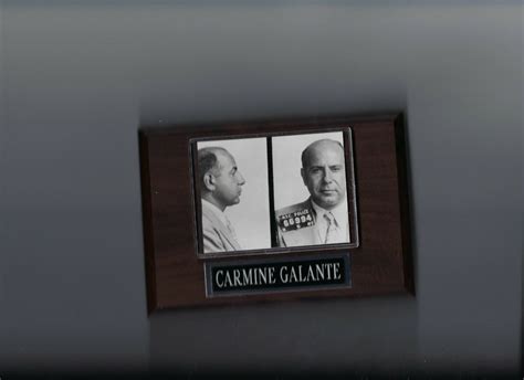 Carmine Galante Mug Shot Plaque Mafia Organized Crime Mobster Mob