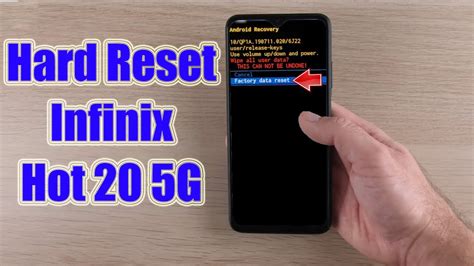 Hard Reset Infinix Hot 20 5G Factory Reset Remove Pattern Lock