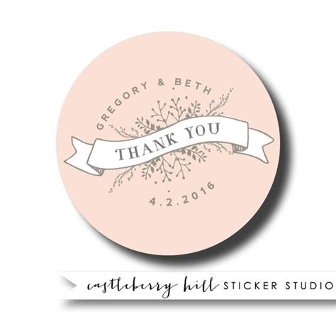 Wedding thank you stickers Wedding Stickers Personalized | Etsy