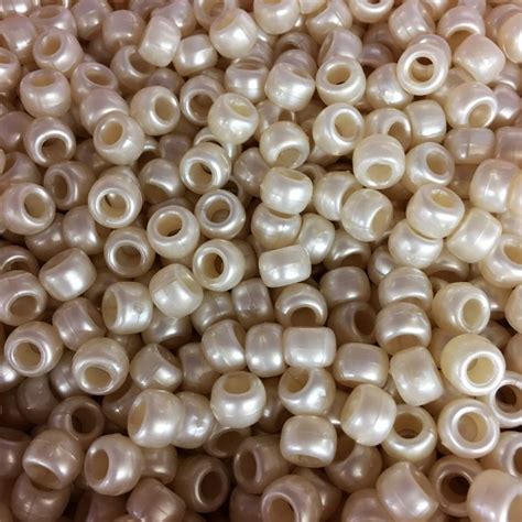 Cream Pearl X Mm Pony Beads Dummy Clips Pram Charms Pony Beads