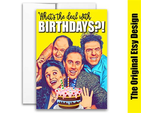 Seinfeld Inspired Birthday Card What S The Deal With Etsy