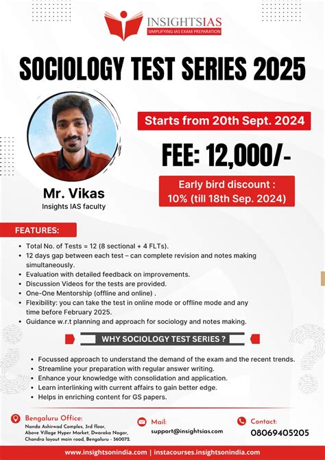 Sociology Optional Test Series 2025 Insights Ias Simplifying Upsc Ias Exam Preparation