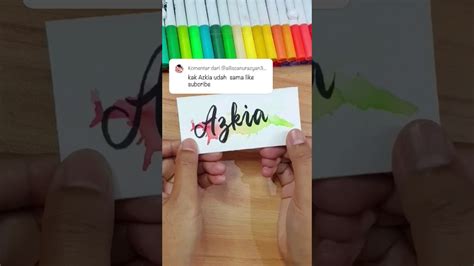 Cara Mudah Membuat Nameart For Azkia 🥰🥰 Youtubeshorts Shortvideo Shortsvideo Short Shorts