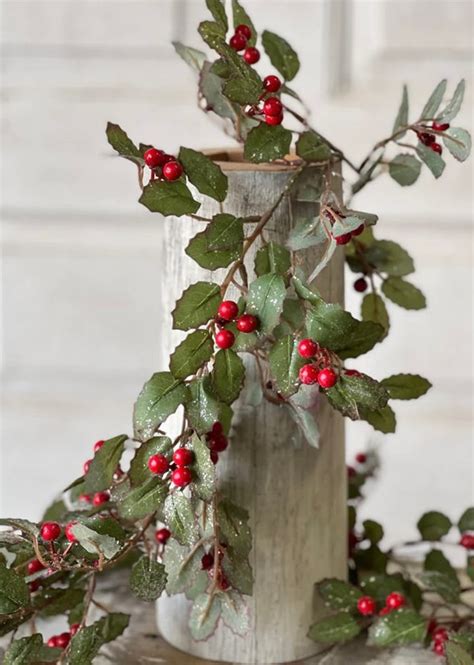 Christmas Holly Berry Garland Christmas Holly Garland Red - Etsy