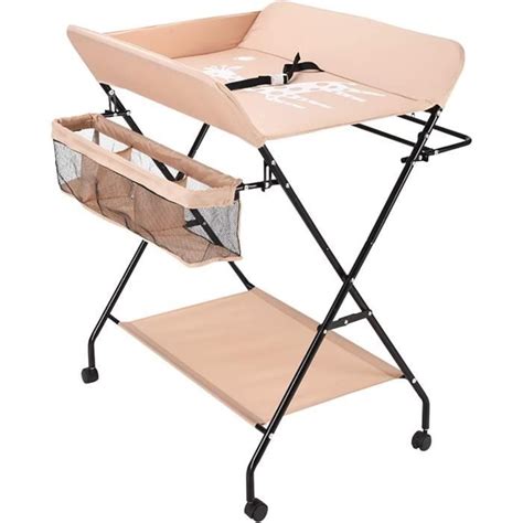 Table à langer pliable pour bébé 80 x 63 x 96 cm Avec 3