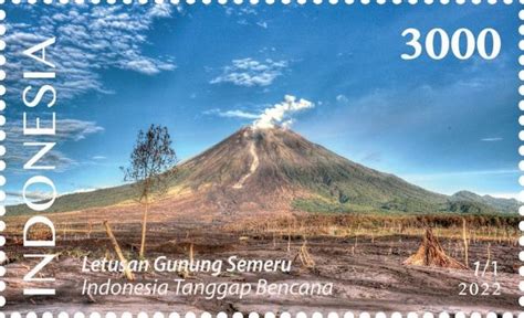 Usung Tema Tanggap Bencana Terbitkan Prangko Bergambar Bencana Semeru