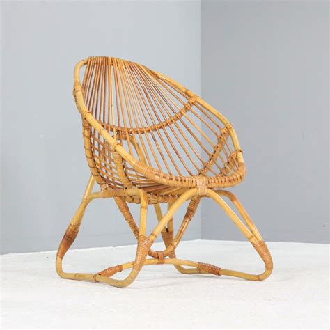 Rohé Noordwolde Rattan Lounge Chair Dutch Design 1960s 200941