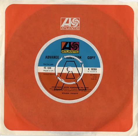 Wilson Pickett Everybody Needs Somebody To Love Uk Promo Vinyl