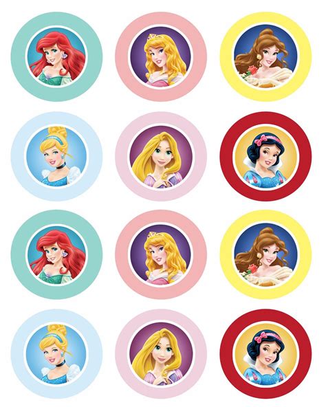 Etiquetas Princesas Disney 2 30f