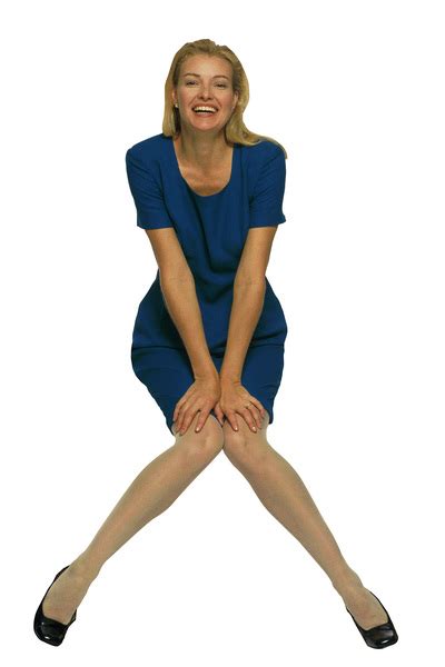 Businesswoman In Awkward Pose With Knees Together Free Photo Download Freeimages