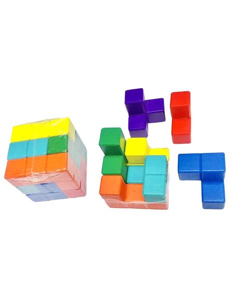 CUBO DE MADERA DE INGENIO COLORES