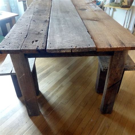 Rustic Wood Farmhouse Table