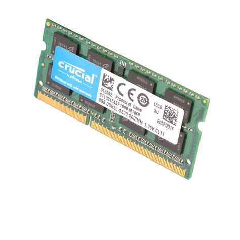 Crucial 8gb Pc3l 204 Pin Ddr3 1600mhz Cl11 Laptop Sodimm Ddr3l 135v