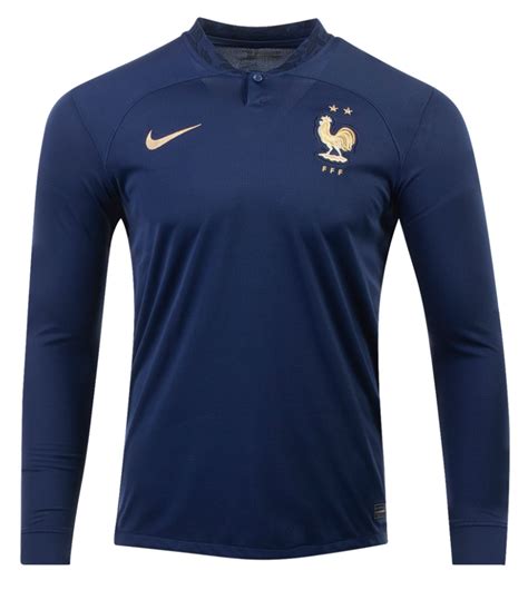 France 2223 Home Long Sleeve Jersey Soccerarmor