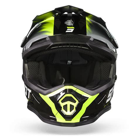 Shot Helmet Furious Kid Versus Grey Neon Yellow Glossy Chromeburner