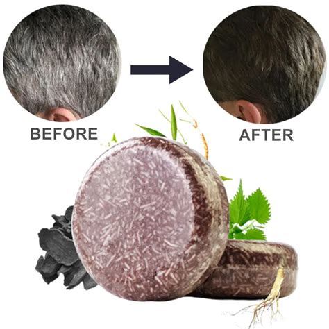 1pc Polygonum Hair Darkening Shampoo Soap Solid Shampoo Hair Darkening Shampoo Bar Polygonum