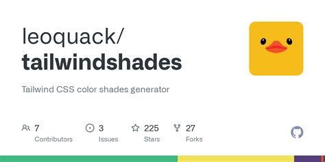 GitHub - leoquack/tailwindshades: Tailwind CSS color shades generator