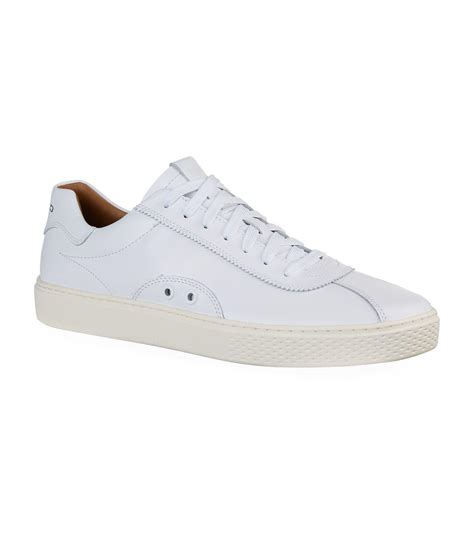 Polo Ralph Lauren Court 100 Luxe Leather Sneakers In White For Men Lyst