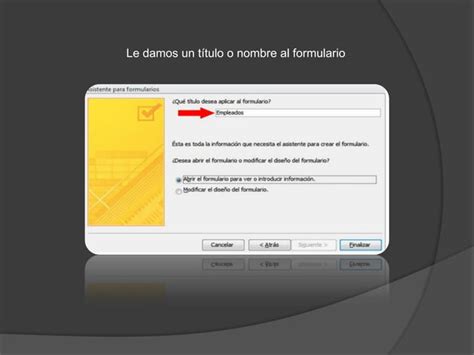 Creacion De Formularios PPT
