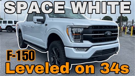 Space White 2022 Ford F 150 Lariat Leveled On 34s Covert Edition For