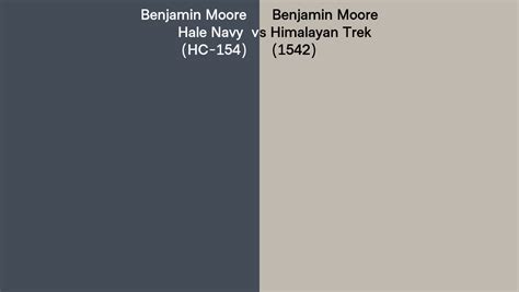 Benjamin Moore Hale Navy Vs Himalayan Trek Side By Side Comparison