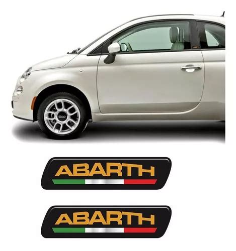 Par De Adesivos Emblema Coluna Abarth Linha Fiat Resinado Mercadolivre