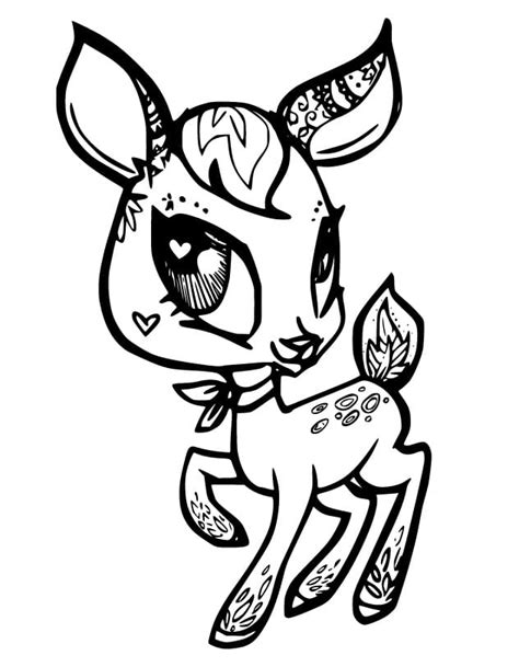 Amazing Fawn Coloring Pages - Coloring Cool