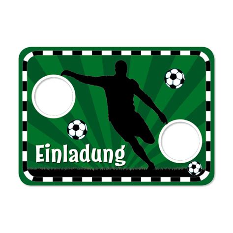 Einladungskarten Fußball 8 Stück 15x10 5cm von Lutz Mauder