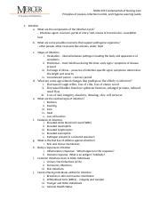 B Principles Of Asepsis Infection Control And Hygiene Study Guide