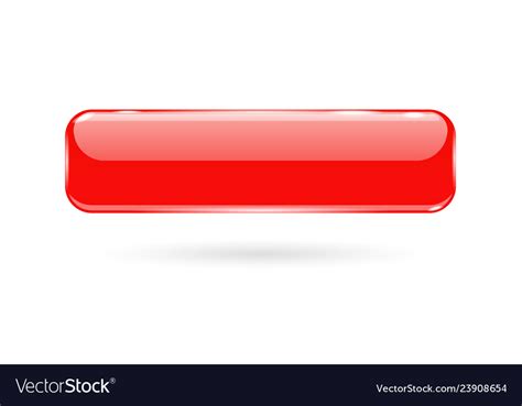 Red 3d Glass Button Royalty Free Vector Image Vectorstock