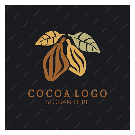 Premium Vector Cocoa Logococoa Beancocoa Treecocoa Branches And