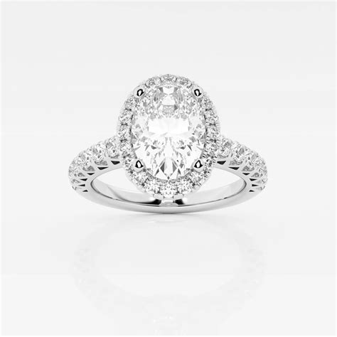 2 34 Ctw Oval Lab Grown Diamond Royal Crown Halo Engagement Ring Grownbrilliance