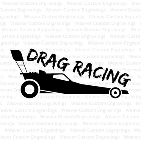 Drag Race With Dragster Racer SVG PNG PDF, Racing Track Car Cricut ...