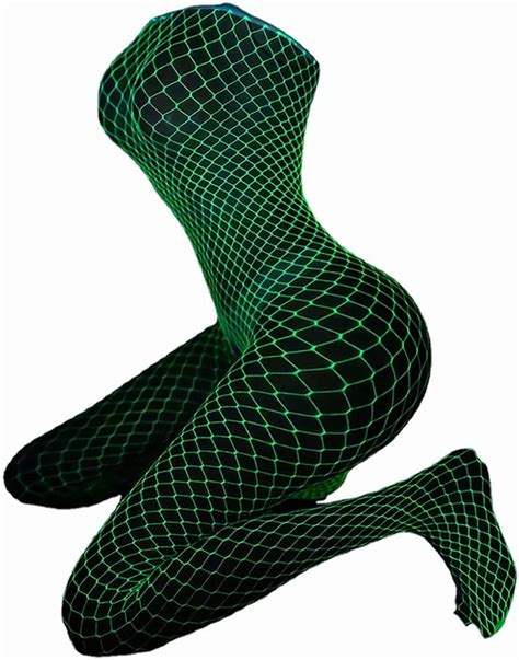 Mkop Glow In The Dark Fishnet Stockings Luminous Sexy Fishnets