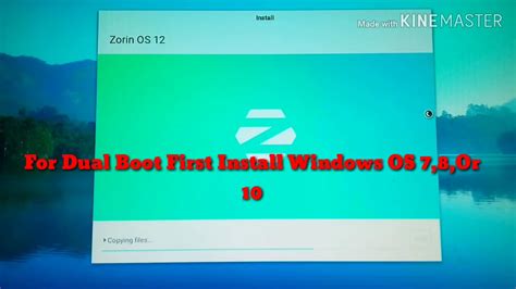 How To Dual Boot Zorin Os And Windows Youtube