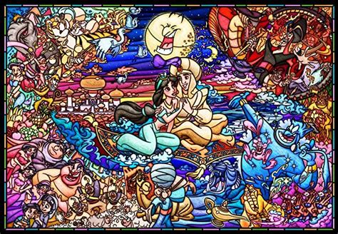 Tenyo Dp 1000 029 Aladdin Story Pure White Jigsaw Puzzle 1000 Pieces Disney Cross Stitch