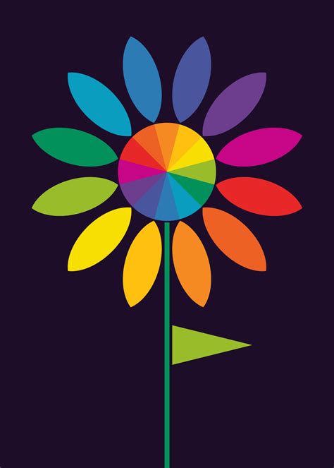 Flower color wheel. 19483154 Vector Art at Vecteezy