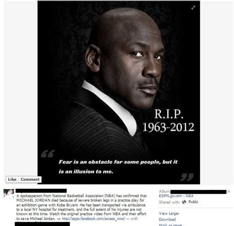 Michael Jordan Dead? NBA Star Death Hoax Spreads On Facebook - Noypi Stuff