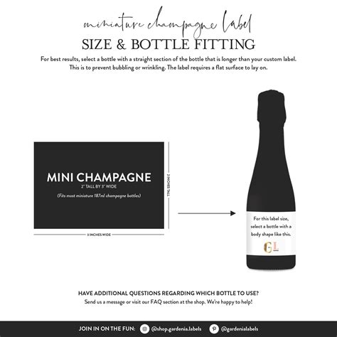 Bachelorette Party Favor Mini Champagne Label Engagement Etsy