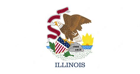 Premium Vector | Illinois American state flag in vector