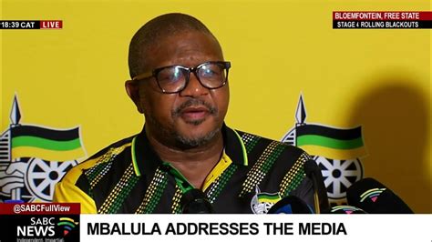 Anc Secretary General Fikile Mbalula Addresses The Media On The Outcomes Of The 55th Anc