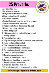 25 Proverbs Examples in English - English Grammar Here