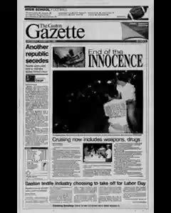 Gastonia Gaston Gazette Archives, Aug 31, 1991, p. 1