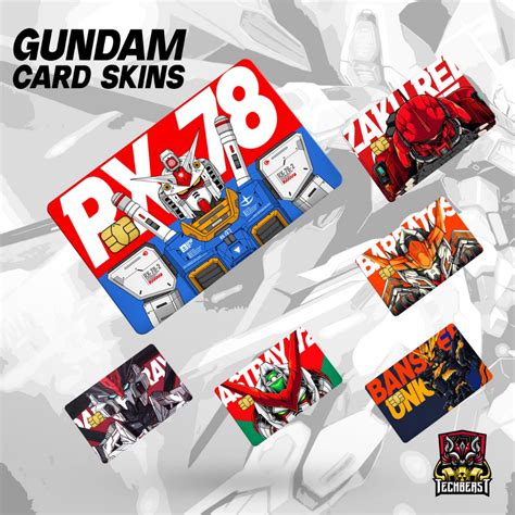 M Gundam Mecha Atm Debit Credit Beep Card Skin Vinyl Sticker Techbeast