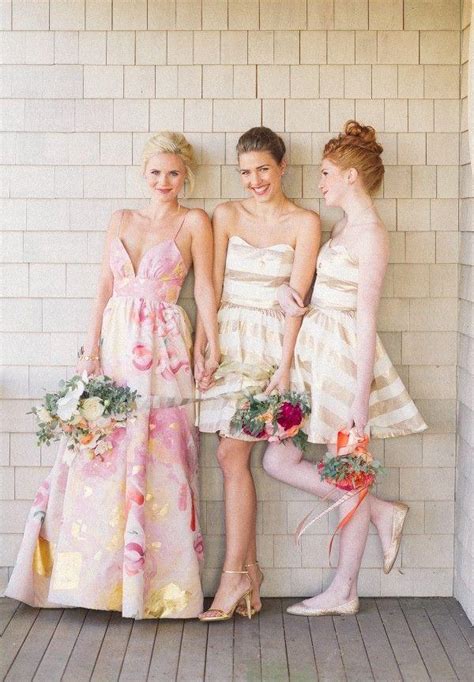 Bridesmaid Preppy Gold Striped Bridesmaid 2510762 Weddbook