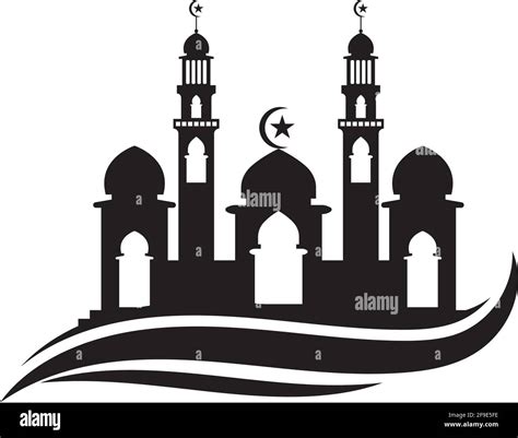 Mosque Icon Vector Illustration Design Template Stock Vector Image