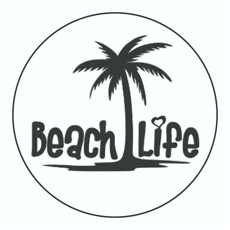 Beach Life Sticker Decal Bumper Sticker Vacation Sticker 35diameter