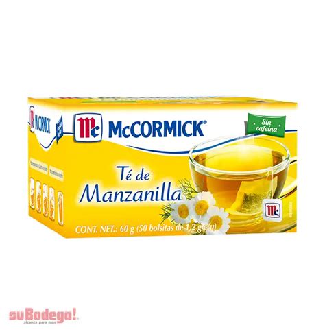 Té Mc Cormick Manzanilla 50 pz suBodega alcanza para más