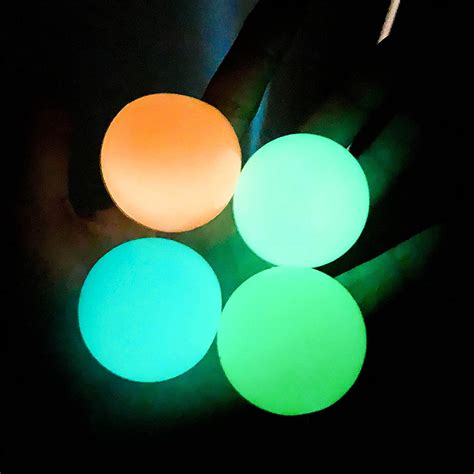 Aunavey Pcs Luminescent Sticky Balls Ceiling Stress Ball Relief Balls